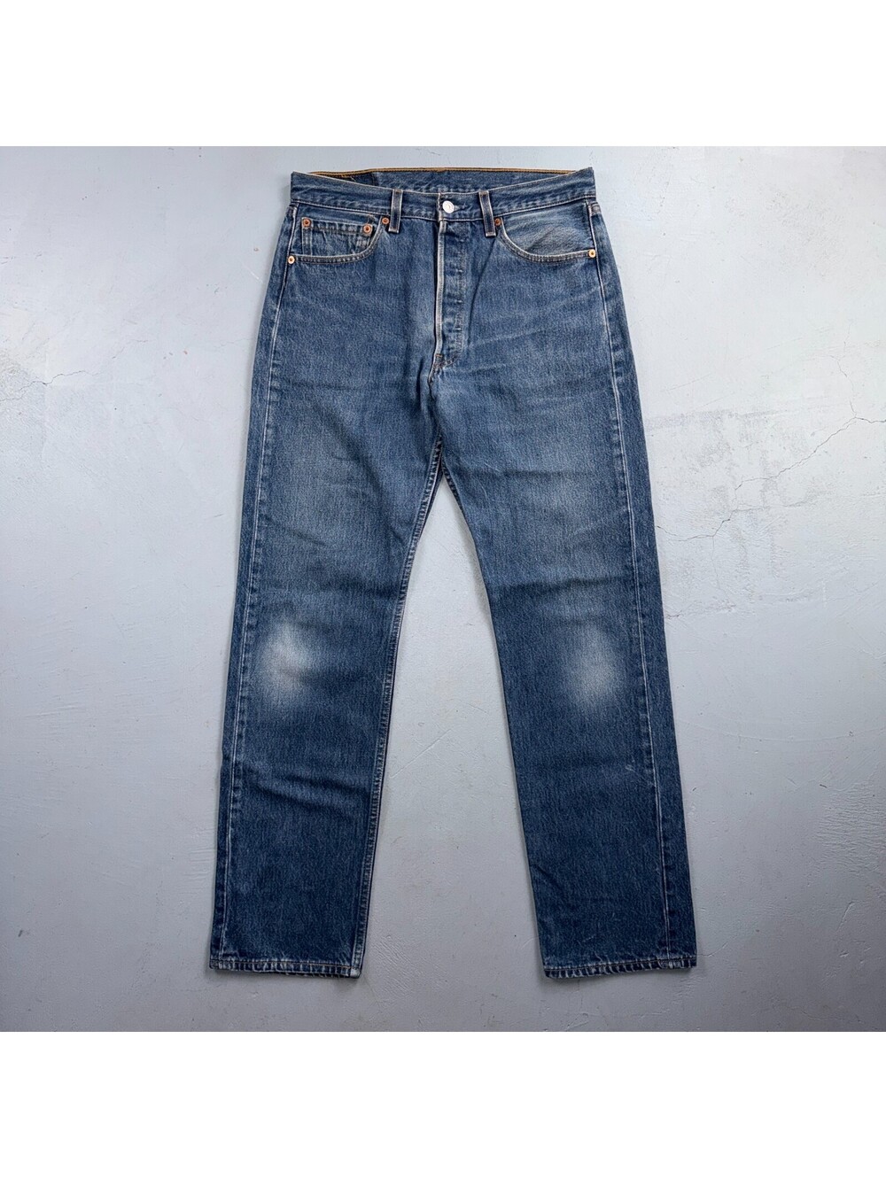 Levis 501 Vintage 90s USA XX Straight Leg Jeans Blue Med Wash 33x34 Act 31x31